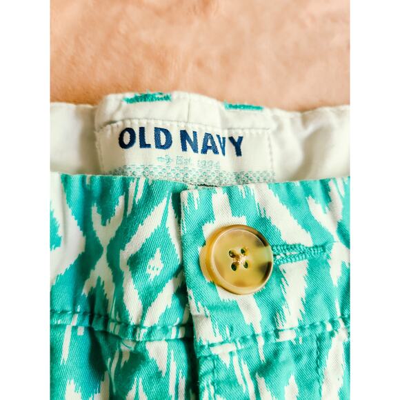 Old Navy Turquoise Ikat Shorts Size 4 - Picture 3 of 4